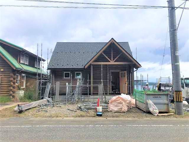 ログホーム完成間近です！【七尾市中島】