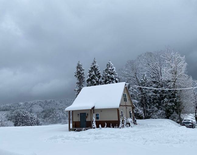 あっという間に雪模様